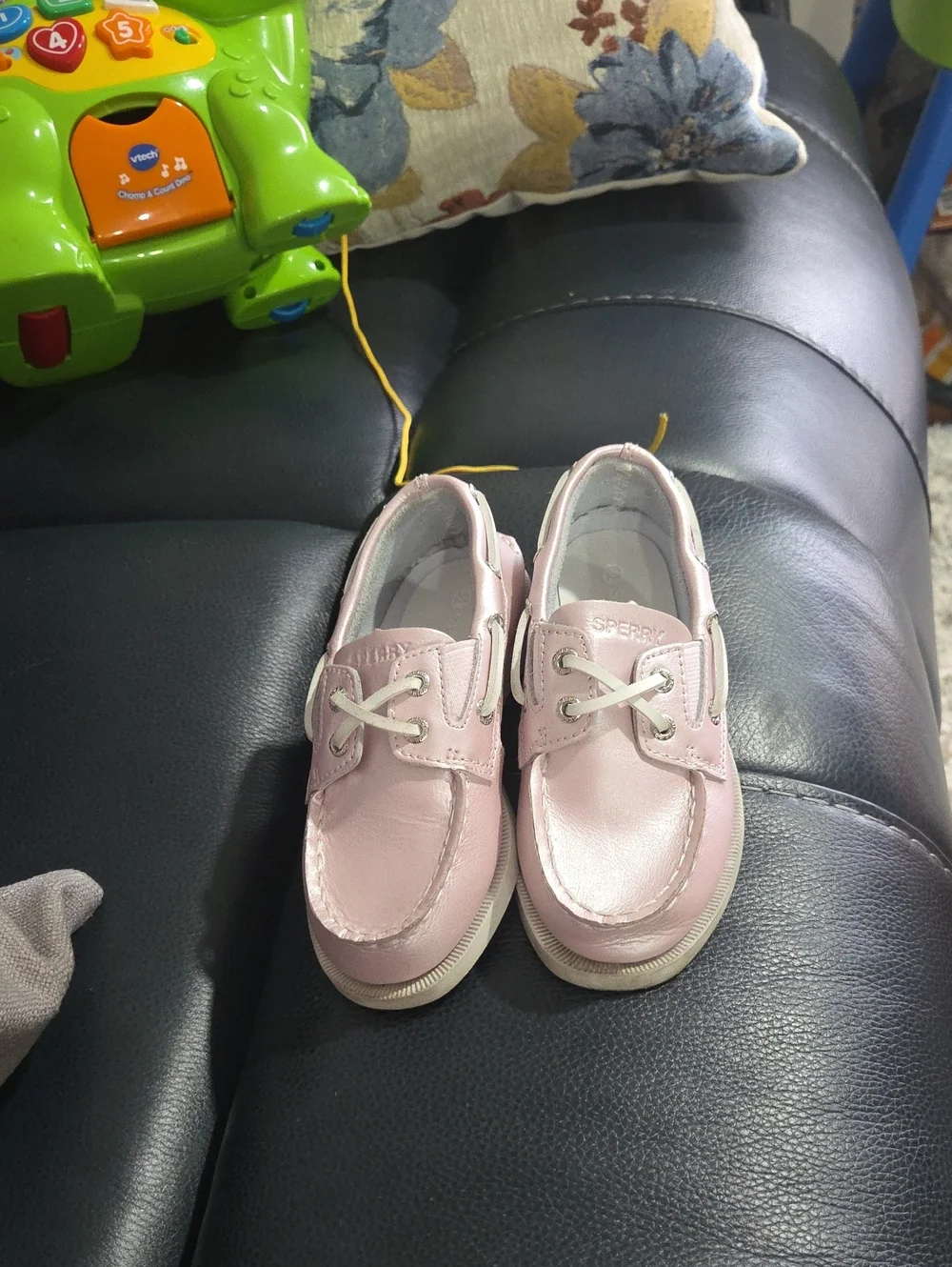 Sperry Girls' Light Pink Moccasin Boat Shoes